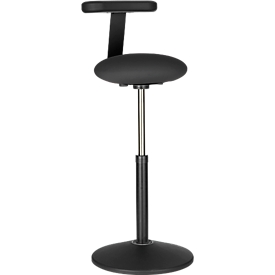 Tabouret ROVO SOLO avec Monopad, tricot 3D, noir/noir