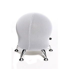 Tabouret Sitness 5, avec ballon de gymnastique intégré, capacité de charge jusqu'à 110 kg, blanc