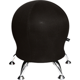 Tabouret Sitness 5, avec ballon de gymnastique intégré, capacité de charge jusqu'à 110 kg, noir
