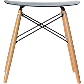 Tabouret Skoll Paperflow, l. 470 x P 350 x H 480 mm, coque d'assise en polypropylène facile d'entretien, noir