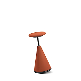 Taburete alto giroflex 10, acolchado, altura del asiento 640-810 mm, naranja