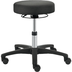 Taburete giratorio TEC basic IS 1999, regulable en altura, sin reposabrazos, ergonóm. asiento acolchado, negro