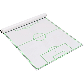 Tactiekfolie Taktifol Voetbal, voor voetbal, zelfklevend, etiketteerbaar/afveegbaar, rol met 25 folies, B 80 x H 60 mm, wit