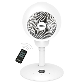 Tafel- of staande ventilator FAN1 IDEAL, , Ø 310 x H 532-905 mm, 4 snelheden, 90/60° oscillatie, timer, afstandsbediening, wit