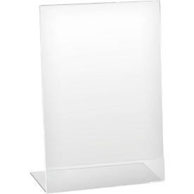 Tafelstandaard - acryl - B 215 x D 100 x H 300 mm - voor A4  formaat - schuin