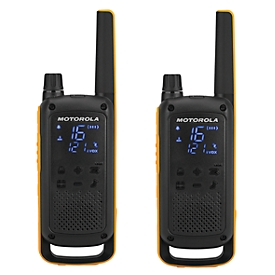 Talkie walkie Talkabout T82 EXTREME MOTOROLA, portée 10 km microphone RSM, IPX4, avec accessoires et sac, 2 p.