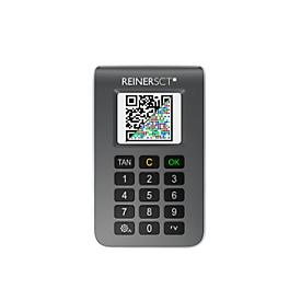 TAN generator REINERSCT tanJack photo GR,  voor Sm@rtTAN photo & chipTAN QR, tot 5 jaar batterijlevensduur, grijs
