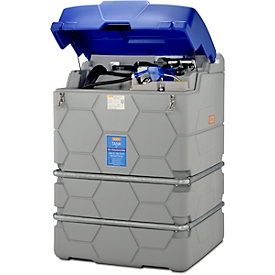 Tankanlage CEMO CUBE Outdoor Basic für AdBlue®, 6 m Schlauch, Winterpaket, B 1200 x T 1150 x H 1800 mm, 1500 l Volumen