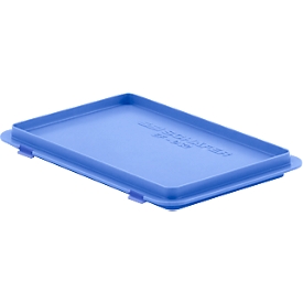 Tapa con gancho EF-D 32 para caja con dimensiones norma europea, azul