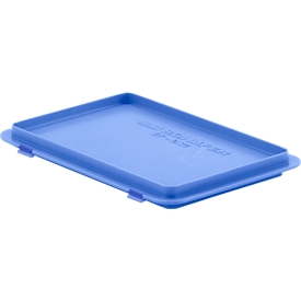 Tapa con gancho EF-D 32 para caja con dimensiones norma europea, azul