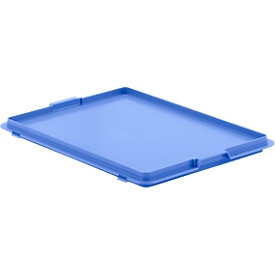 Tapa con gancho EF-DH 43 para caja con dimensiones norma europea, azul