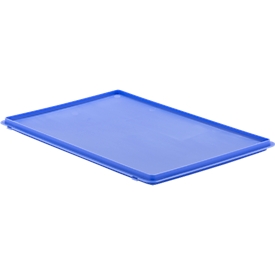 Tapa con gancho EF-DH 64 para caja con dimensiones norma europea, azul