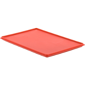 Tapa de cierre EF D 64 para caja con dimensiones norma europea, rojo