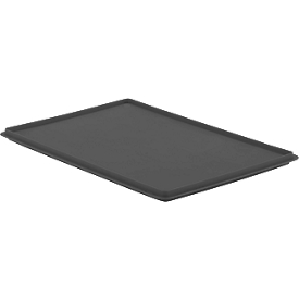 Tapa EF D 64 para caja con dimensiones norma europea, conductor ESD, 600 x 400 mm