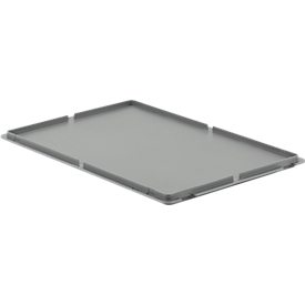 Tapa, para cajas EURO de las series MF y LTF, sin gancho, gris claro