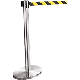 Tape pole chrome, tape black/yellow