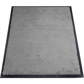 tapis anti-salissures miltex Eazycare Style, angulaire, antistatique, résistant aux UV, lavable, nylon haute torsion &amp; caoutchouc Niltril, 600 x 850 mm, gris basalte