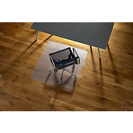 Tapis de protection du sol Ecogrip® Solid-RS Office Products, pour sols durs, couche d'adhérence VAB®, antidérapant &amp; difficilement inflammable, 1100 x 1200 mm, PC, transparent
