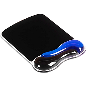 Tapis de souris avec coussinet en gel Kensington Duo, canaux d'aération, fonction mémoire, L 182 x P 240 x H 25 mm, bleu-gris