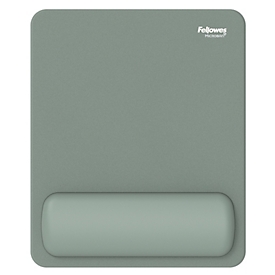 Tapis de souris Fellowes Breyta, avec repose-poignets et protection Microban®, caoutchouc, L 200 x P 240 x H 17,5 mm, vert sauge