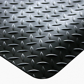 Tapis ergonomique Deckplate, noir, 600 x 900 mm