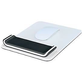 Tapis souris Leitz® Ergo WOW avec repose-poignet réglable en hauteur, ergonomique, L 260 x L 200 mm, blanc/noir