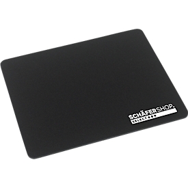 Tapis souris - ultra-plat- surface en tissu - antidérapant - L 210 x P 180 x H 3 mm - noir - notre marque Schäfer Shop Select