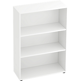 TARA boekenkast, 3 OH, stapelbaar, B. 800 x D 330 x H 1144 mm, wit