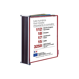 Tarifold display board system, A3, sheet steel, magnetic, light grey, incl. 10 pivot plates,