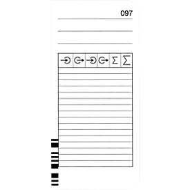 Tarjeta de sello BUERK, codificada, para sistema de registro de tiempo K875/K895, 200 piezas