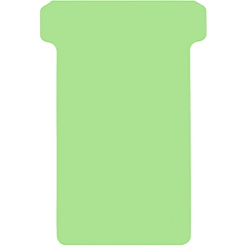 Tarjetas de ranura en T, formato 2, ancho 48 x alto 85 mm, para elementos de panel de 63/48 mm, pueden ser etiquetadas, papel con certificación FSC®, verde, 100 unidades.