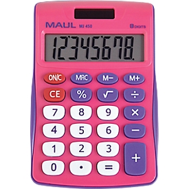Taschenrechner MAUL MJ450, 12 Stellen, Tax, Solar- & Batteriebetrieb, B 72 x T 113 x H 19 mm, schwarz