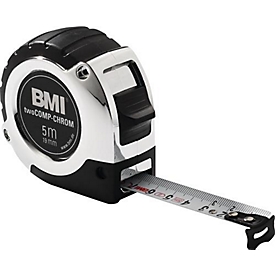 Taschenrollbandmaß chrom L.2m B.16mm mm/cm EG II Ku.Automatic BMI