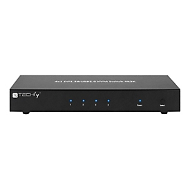 TECHly 4 Port DisplayPort 1.2 KVM Switch with Hub and audio - KVM-/Audio-/USB-Switch - 4 Anschlüsse