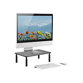 TECHly - Aufstellung - einstellbare Ergonomie - für LCD-Display/Notebook - Metall, gummierte Oberfläche - Schwarz