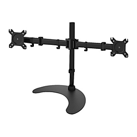 Techly Aufstellung - für 2 LCD-Displays - Schwarz - Bildschirmgröße: 33-68.6 cm (13"-27")