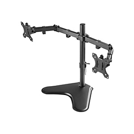Techly Aufstellung - für 2 LCD-Displays - Schwarz - Bildschirmgröße: 33-81.3 cm (13"-32")