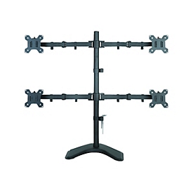 Techly Aufstellung - für 4 LCD-Anzeigen - Schwarz - Bildschirmgröße: 33-68.6 cm (13"-27")