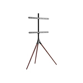 Techly Aufstellung - Stativ - für Flachbildschirm - Dark Walnut - Bildschirmgröße: 114.3-165.1 cm (45"-65")