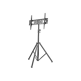 Techly Aufstellung - Stativ - für Flachbildschirm - Kunststoff, Stahl - Schwarz - Bildschirmgröße: 94-177.8 cm (37"-70")