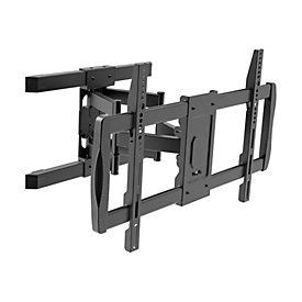 Techly Befestigungskit (Wandbefestigung) - Full-Motion Dual-Arm - für Curved Panel/Flat Panel - Stahl - Schwarz - Bildschirmgröße: 107-191 cm (42"-75")