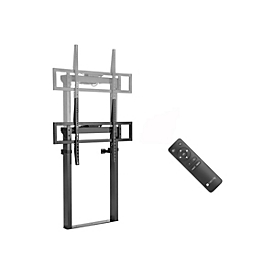 Techly Befestigungskit (Wandmontage) - motorisiert - für LCD TV - mit verstellbarer Höhe und Fernbedienung - Stahl - mattschwarz - Bildschirmgröße: 139.7-254 cm (55"-100")