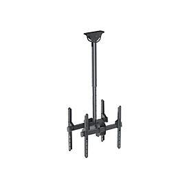 TECHly Universal Ceiling Support - Klammer - für 2 LCD-Displays - Stahl - Schwarz - Bildschirmgröße: 81.3-139.7 cm (32"-55")