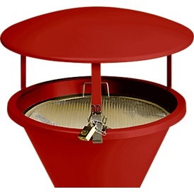 Techo para cenicero de pie, rojo