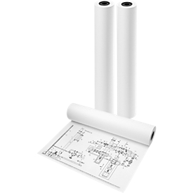 tecno plotterrollen CAD 90, 91,4 cm x 100 m, 90 g/m², wit, ongecoat, doos = 2 rollen
