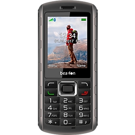 Téléphone portable d'extérieur Beafon AL560, écran 2,4", certifié IP68, étanche à l'eau/poussière, lampe de poche, noir argenté