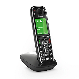 Téléphone sans fil Gigaset E720, analogique &amp; Bluetooth, Répertoire téléphonique, écran couleur 2.2", portée jusqu'à 50/300 m, autonomie en conversation jusqu'à 14 h noir