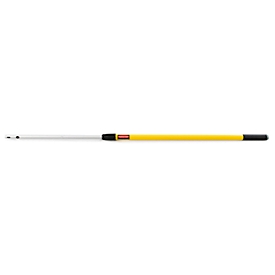 Telescoopsteel voor Rubbermaid® Hygen™ Quick-Connect-moppen, snelkoppelingssysteem, met steel, L 1,21-182 m, aluminium, geel-zwart-wit