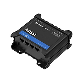 Teltonika RUT951 - Wireless Router - WWAN 3-Port-Switch 2,4 GHz - 3G, 4G - an DIN-Schiene montierbar, oberflächenmontierbar, wandmontierbar