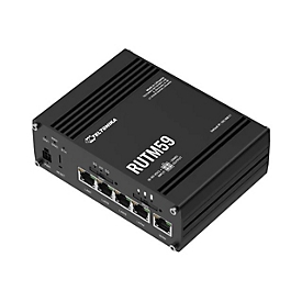 Teltonika RUTM59 - Wireless Router - WWAN 4-Port-Switch - 1GbE - 5G, 4G, 3G - an DIN-Schiene montierbar, wandmontierbar, oberflächenmontierbar